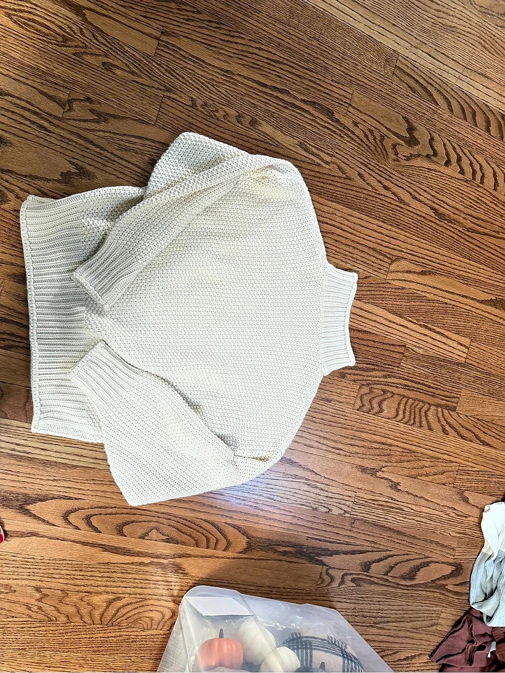Cream Knit Sweater Size Small